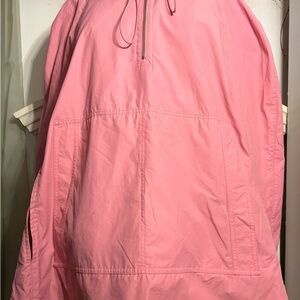 Pink Quarter-Zip Windbreaker parka